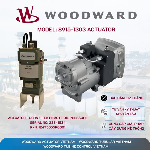 GIỚI THIỆU ACTUATOR WOODWARD 8915-1302 & 8915-1303 - GIẢI PHÁP KIỂM SOÁT ĐỘNG CƠ CHÍNH XÁC