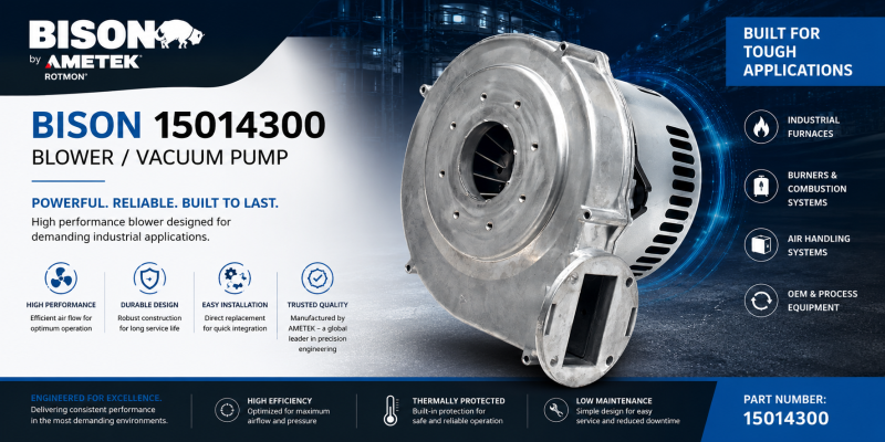 BISON AMETEK 15014300 Brushless Blower Quạt Thổi Không Chổi Than