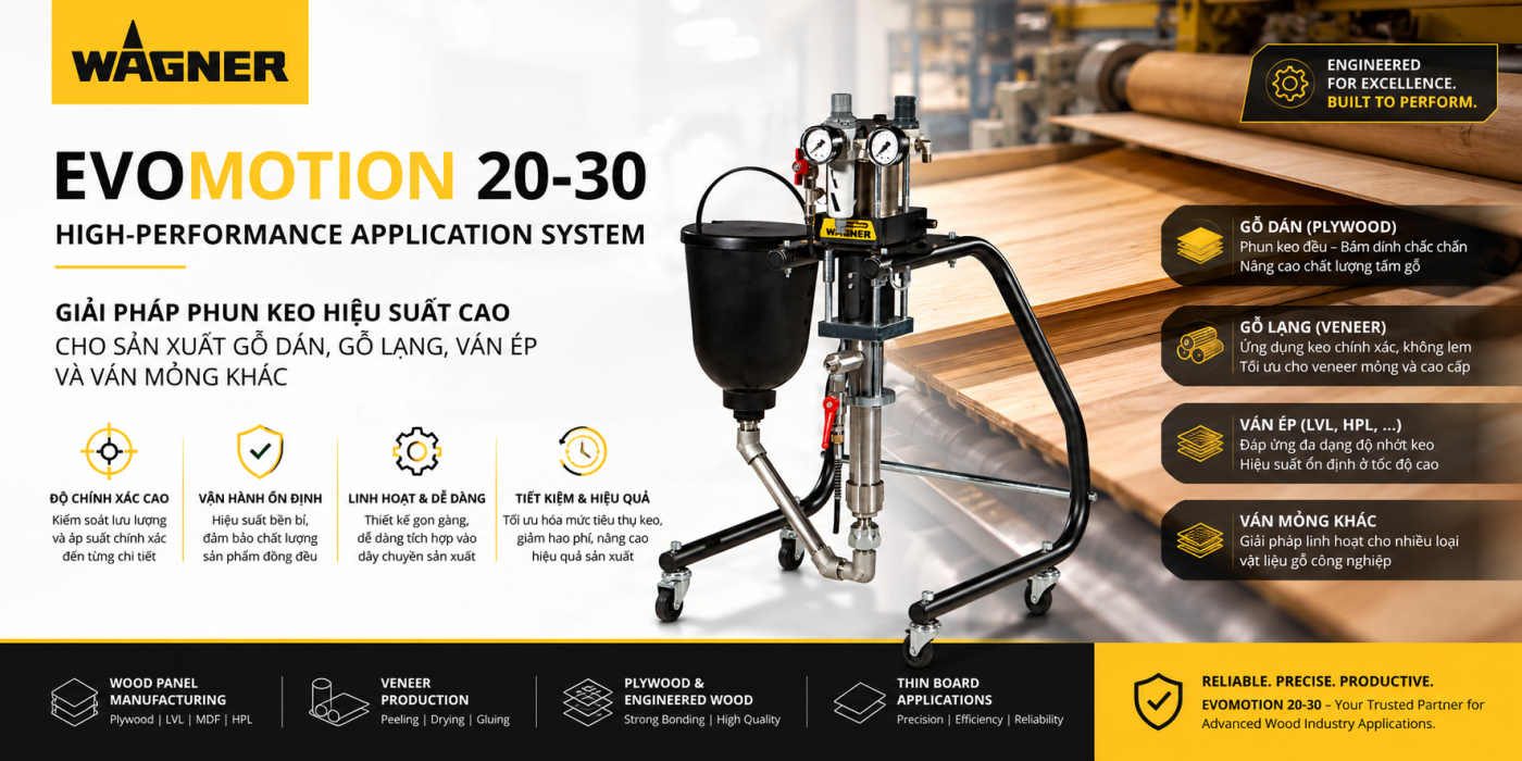 EVOMOTION 20-30 Bộ Máy Phun Sơn Áp Lực Cao Wagner