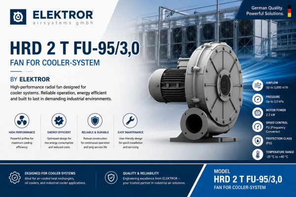 HRD 2 T FU-95 3,0 Fan for Cooler-System ELEKTROR